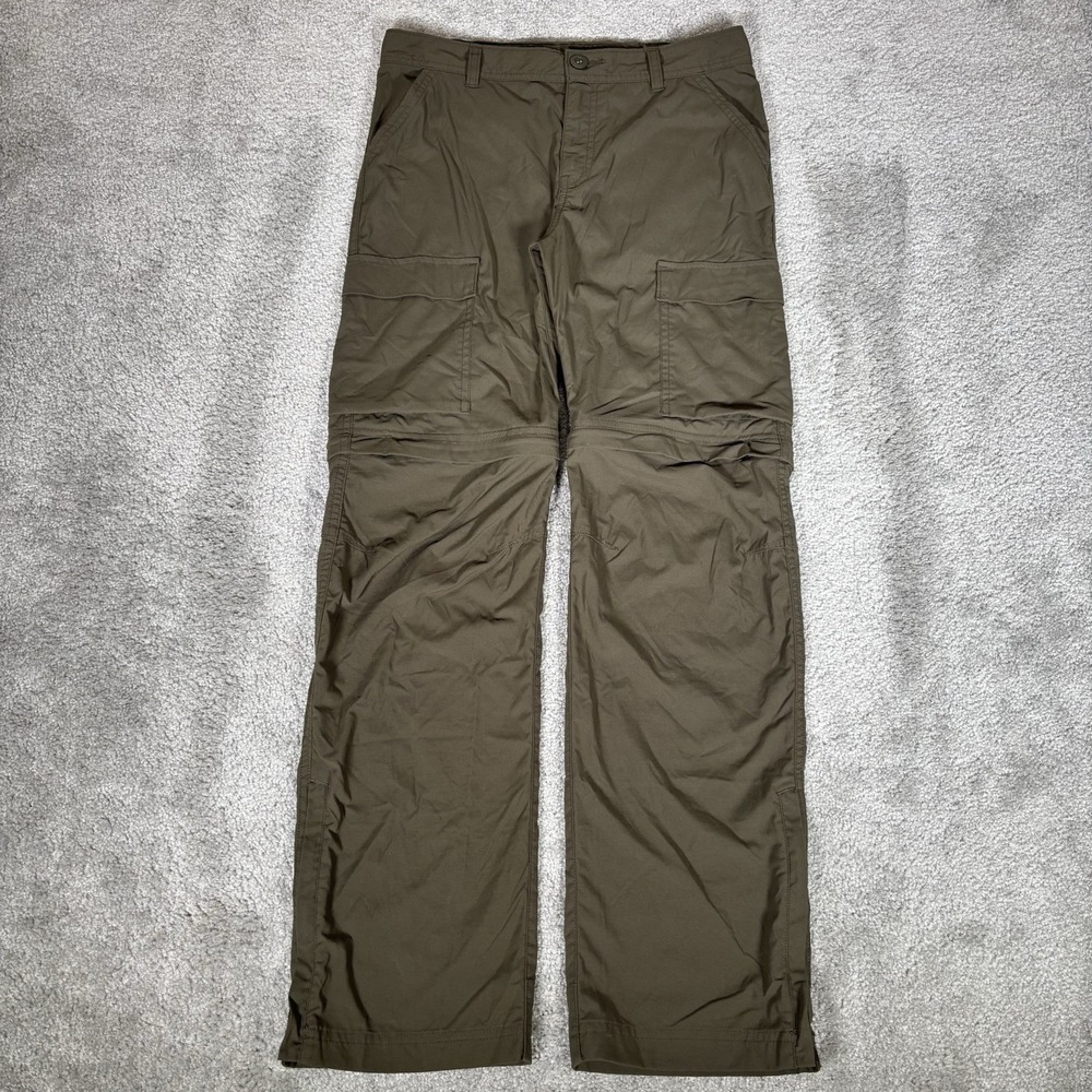 REI Co-op Pants Youth Boys L Green Sahara Convertible Cargo Nylon Stretch Hiking